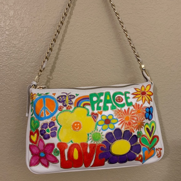 Hand painted Italian made boho bag. - Picture 10 of 12